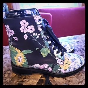 Steve Madden Floral Combat Boots